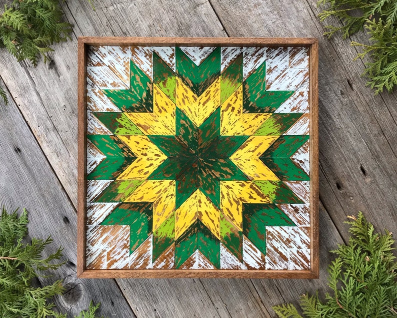 Barn Quilt Wood Quilt Wall Art Wooden Barn Star Quilt Block Etsy