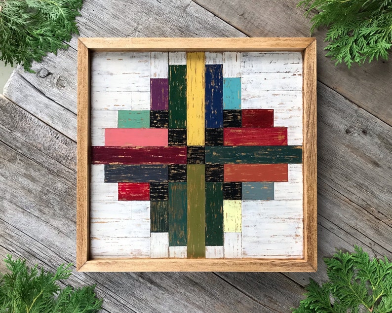 Barn Quilt Wood Quilt Square Wood Wall Art Rustic Country Etsy