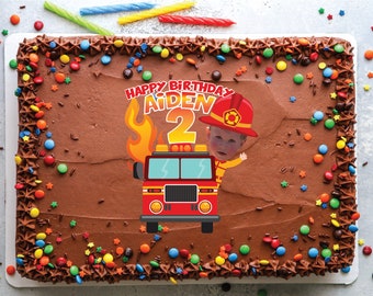 Fireman Sam personnalisée comestible glaçage cake topper de tailles diverses Fireman Sam personnalisée comestible glaçage cake topper de tailles diverses