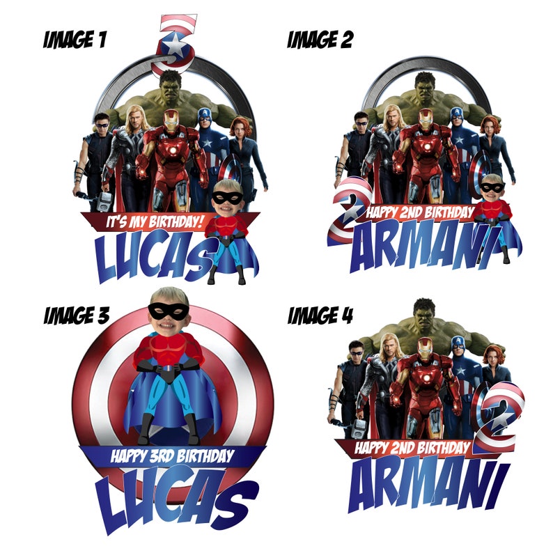 Avengers Hero Marvel Birthday Party Cake Topper Etsy