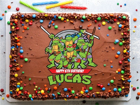 Teenage Mutant Ninja Turtle Label Cake Cupcake Digital Toppers Etsy