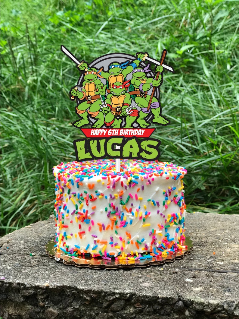 Teenage Mutant Ninja Turtle Label Cake Cupcake Digital