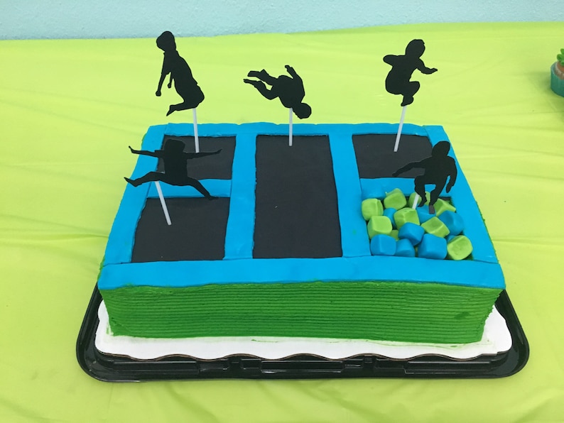Trampoline Jump Party Cupcake Cake Toppers Set of 12