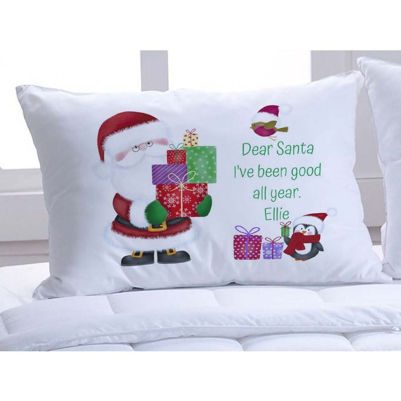 Childs Personalised Christmas Eve Pillowcase Beautiful Etsy