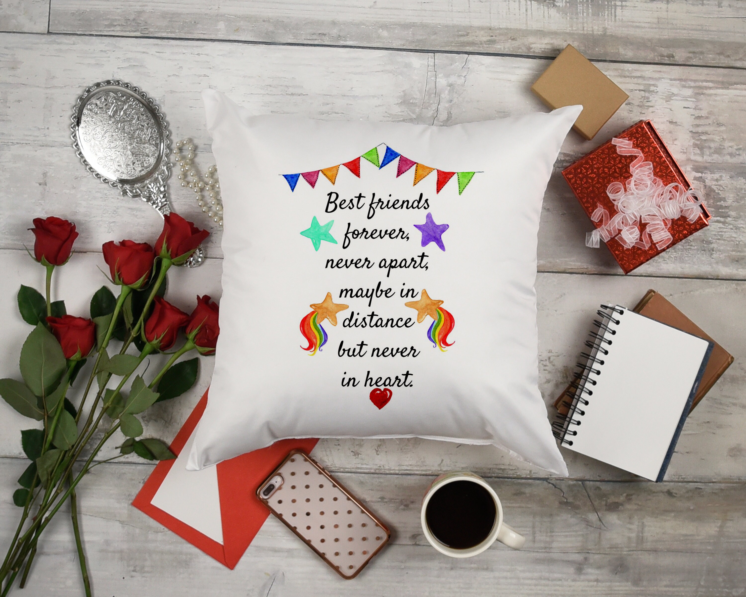 Best Friends Custom Pillow The perfect gift for a long Etsy