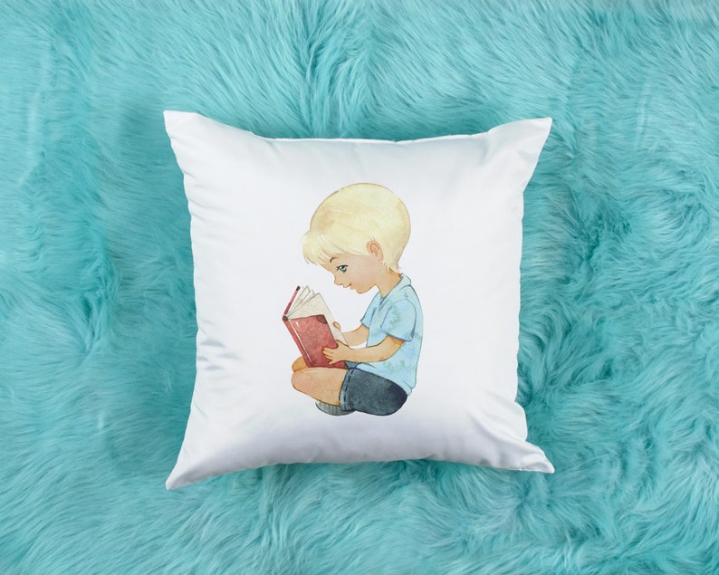 Personalised Boys Reading Pillow Custom Boys Book Pillow Etsy