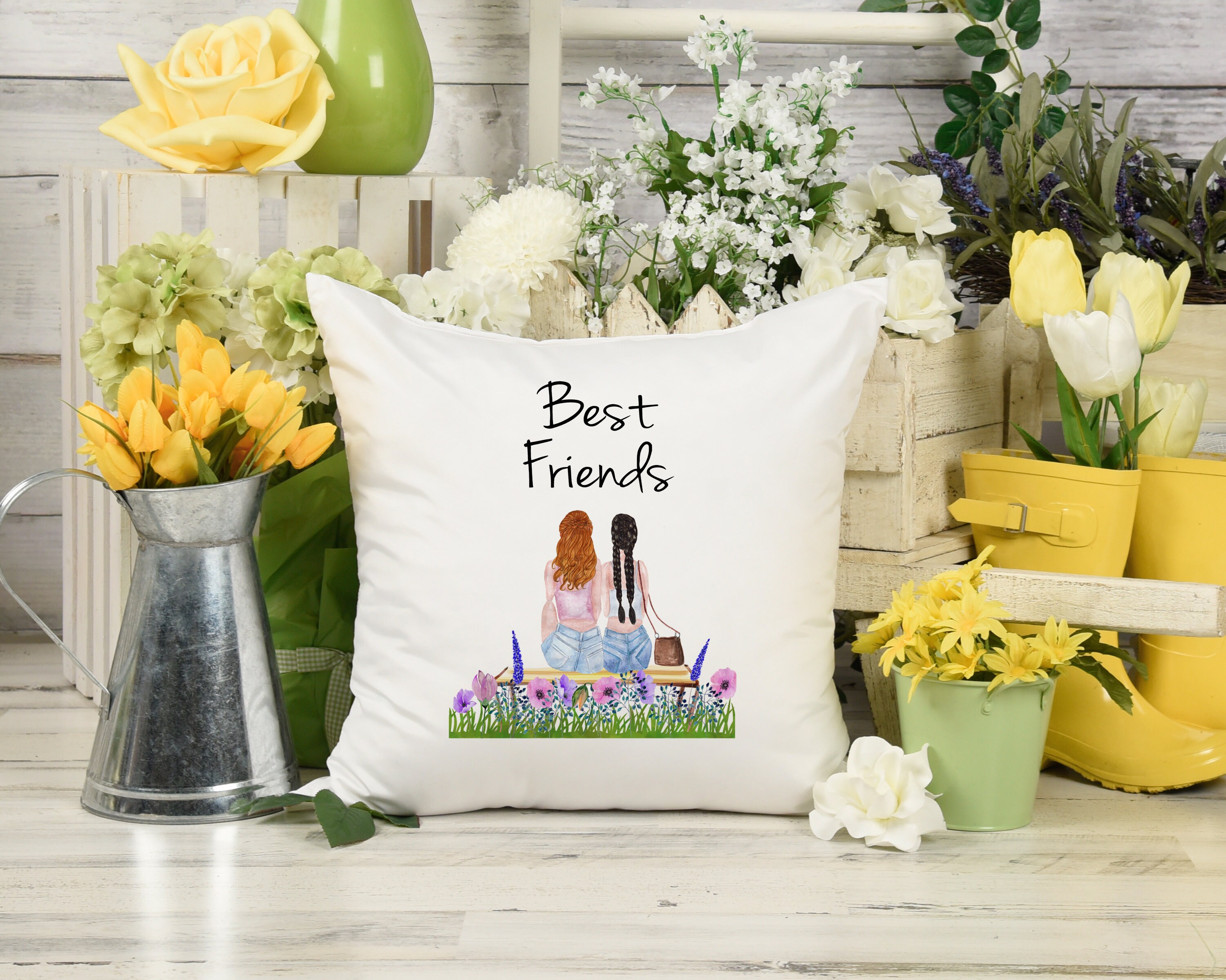 Best Friends Pillow the perfect Best Friend Gift For Her Etsy