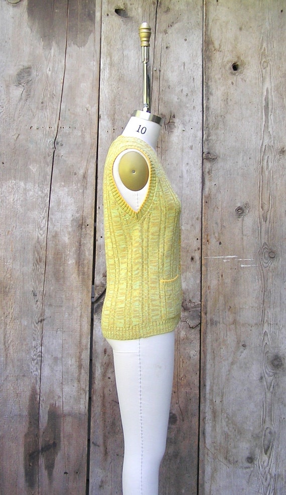 vintage 1970s sleeveless knit top + 70s vintage s… - image 8