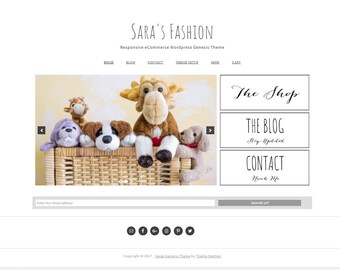 Wordpress Theme - Genesis Wordpress Theme - Ecommerce Woocommerce Theme - Sara's Fashion