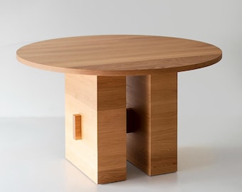 White Oak Round Dining Table - the Surrey