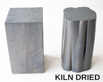 Stump Side Tables - Slate Grey