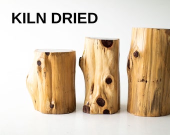 Outdoor stump side tables