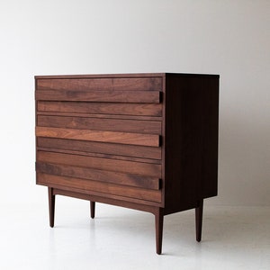Modern Walnut 3-Drawer Dresser image 3