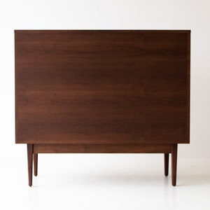 Modern Walnut 3-Drawer Dresser image 8