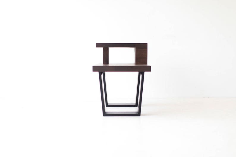 Mid Century Modern Side Table Small Wood Side Table Mid Etsy