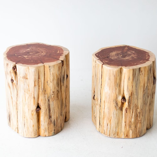 Outdoor Stump Side Tables Etsy