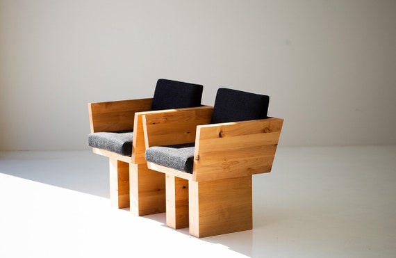 Suelo® Modern Wood Dining Arm Chair