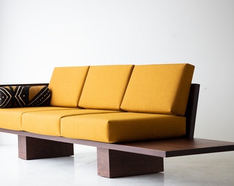 Suelo Modern Wood Sofa in Solid Walnut