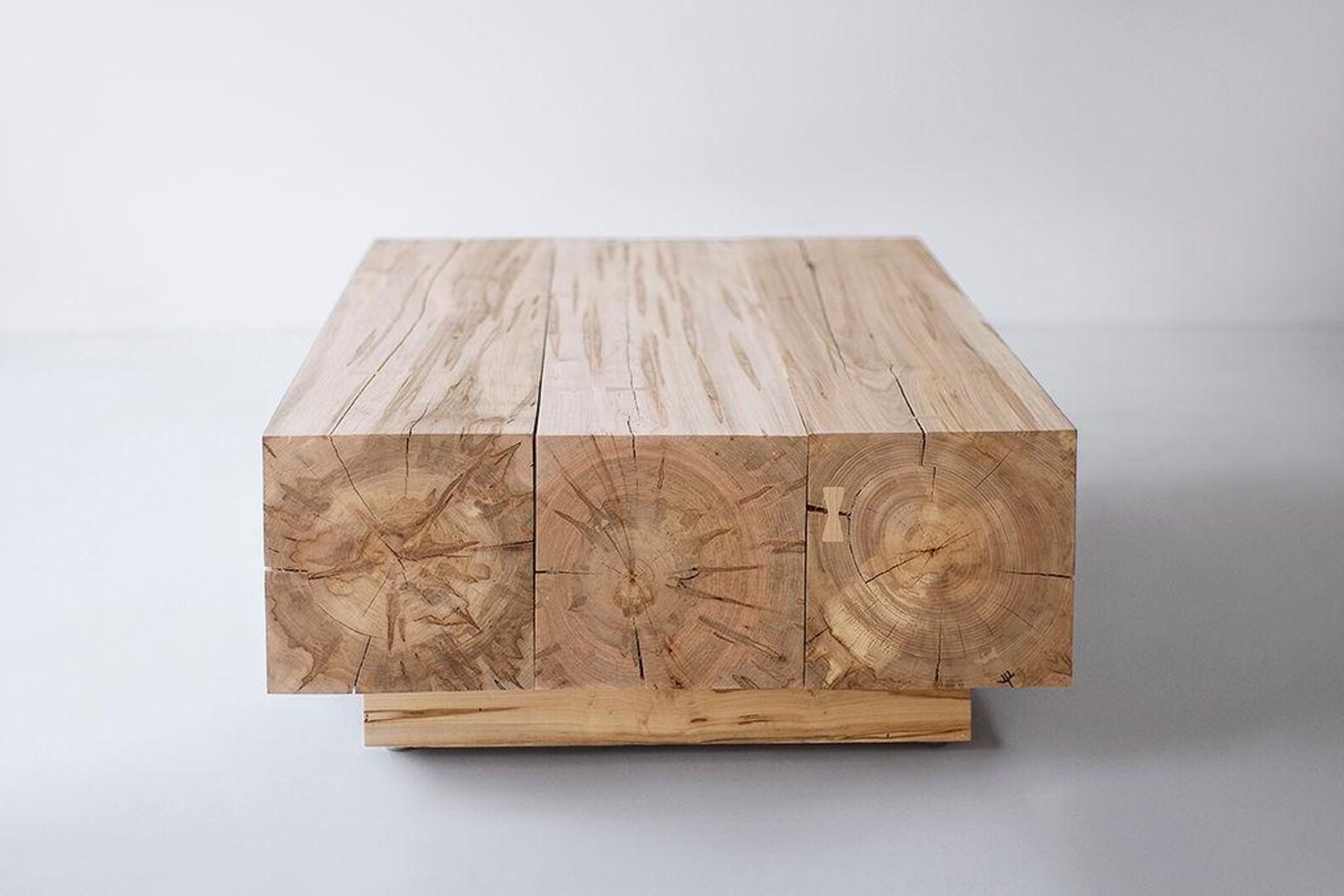 Solid Log Coffee Table - 3 Bay - Etsy