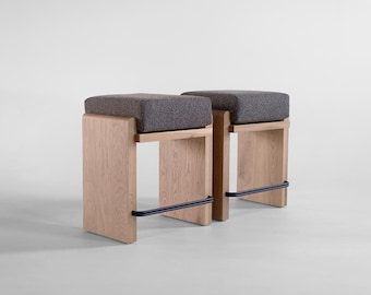 Iris Modern Counter Stool in White Oak