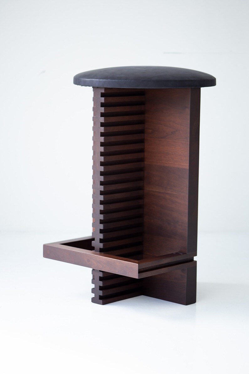 Modern Stool Collection Modern Counter Stools in Walnut, Cicely Collection - Etsy