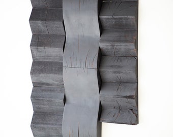 Shou Sugi Ban Wood Wall Panels - Peaks and Waves