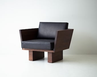 Suelo Modern Lounge Chair - Walnut