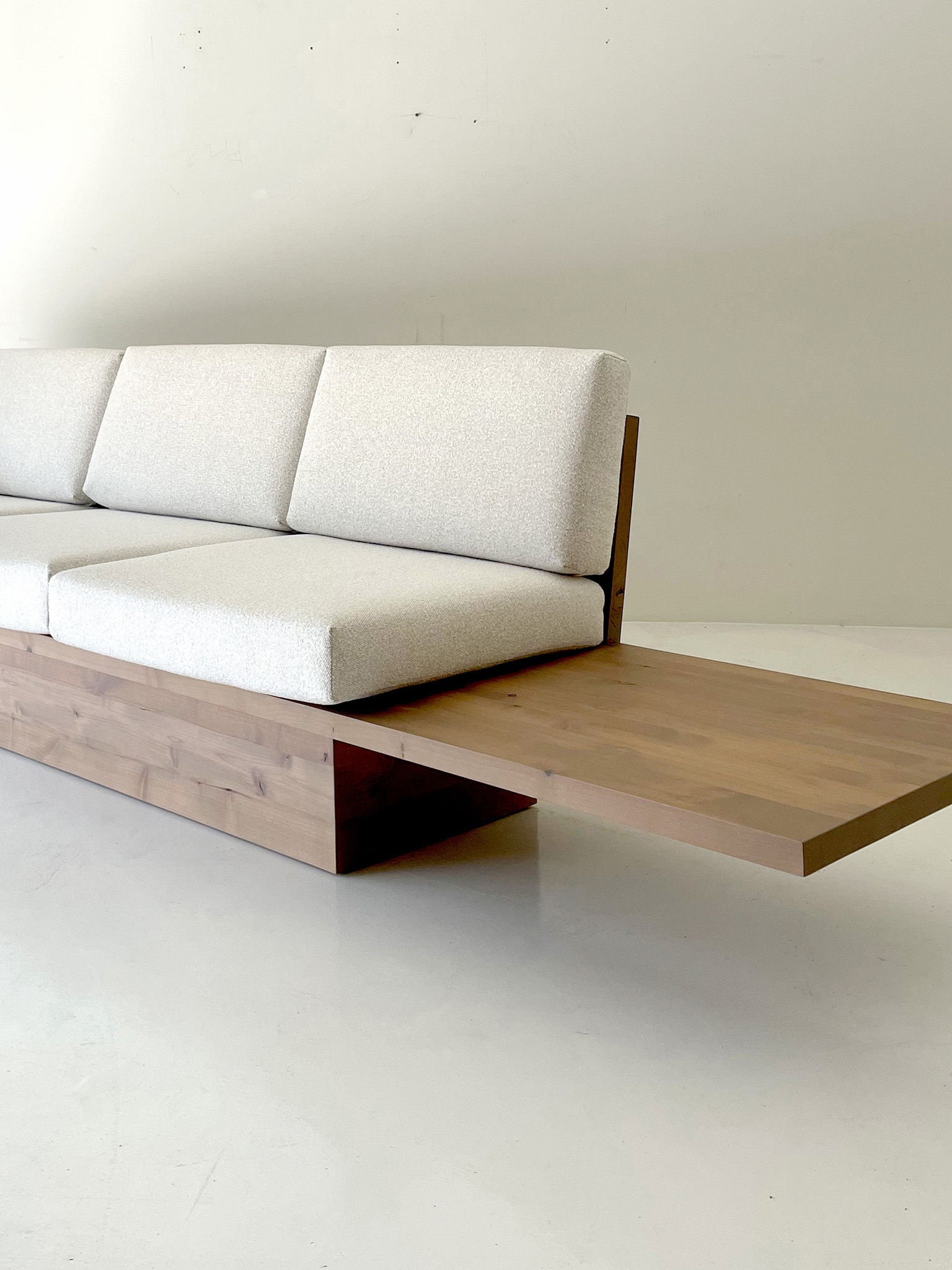 Suelo Modern Wood Sofa With Plinth Base Etsy UK
