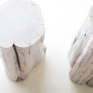 White Stump Side Table - Etsy