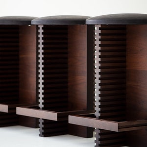 Modern Counter Stools in Walnut, Cicely Collection