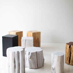 White Stump Side Table - Etsy