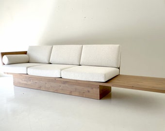 Betuttelen Vernietigen Persoonlijk Suelo Modern Wood Sofa With Plinth Base - Etsy Israel