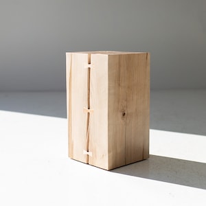 Wood Side Table with Bowties image 10