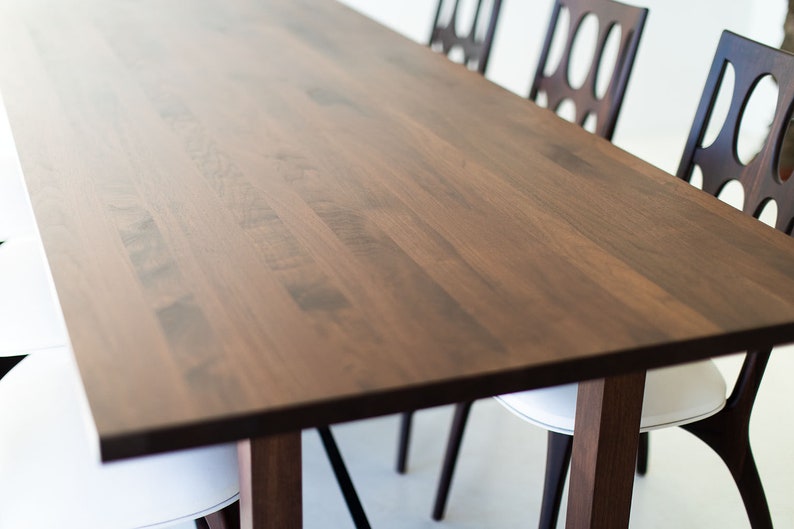 dining table, wood furniture, walnut dining table, wood table,wood dining table,modern dining table image 3