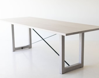 Custom Whitewashed Modern Table