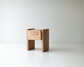 Iris Nightstand In Bleached White Oak