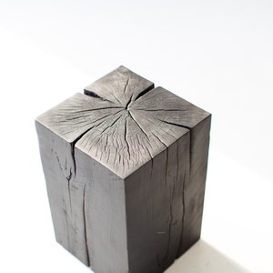 Modern Wood End Tables - Burnt Black Finish image 7