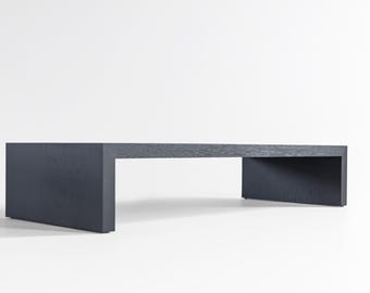 Blackened Oak Waterfall Coffee Table