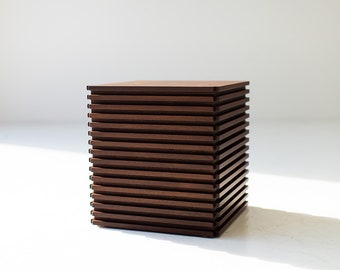 Modern Walnut End Table - The Cicely