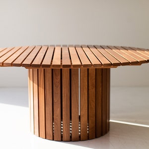 Round Outdoor Wood Dining Table- The Hamptons image 1