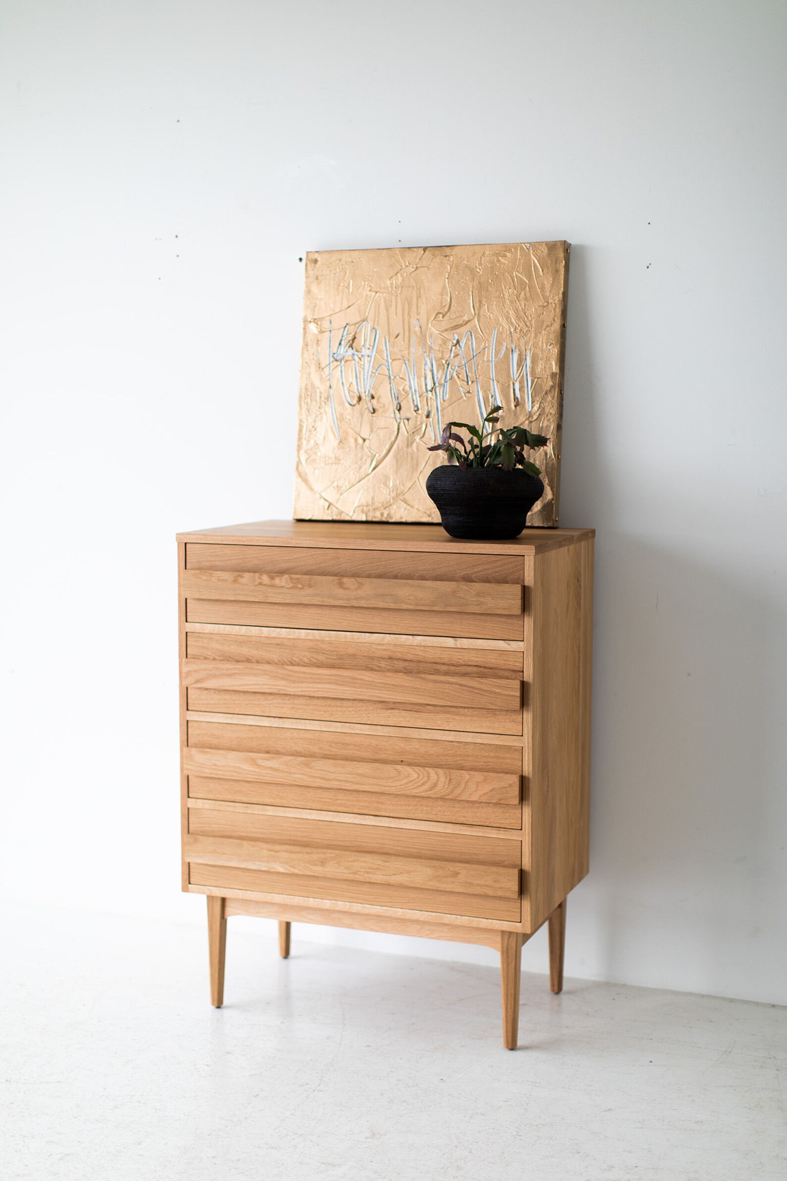 Mid Century Modern White Oak Dresser Etsy