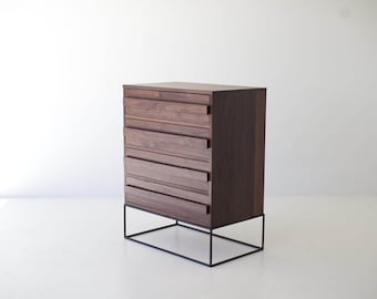 Mid-Century Modern Walnut Dresser Credenza