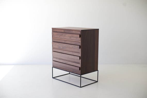 Mid-Century Modern Walnut Dresser Credenza