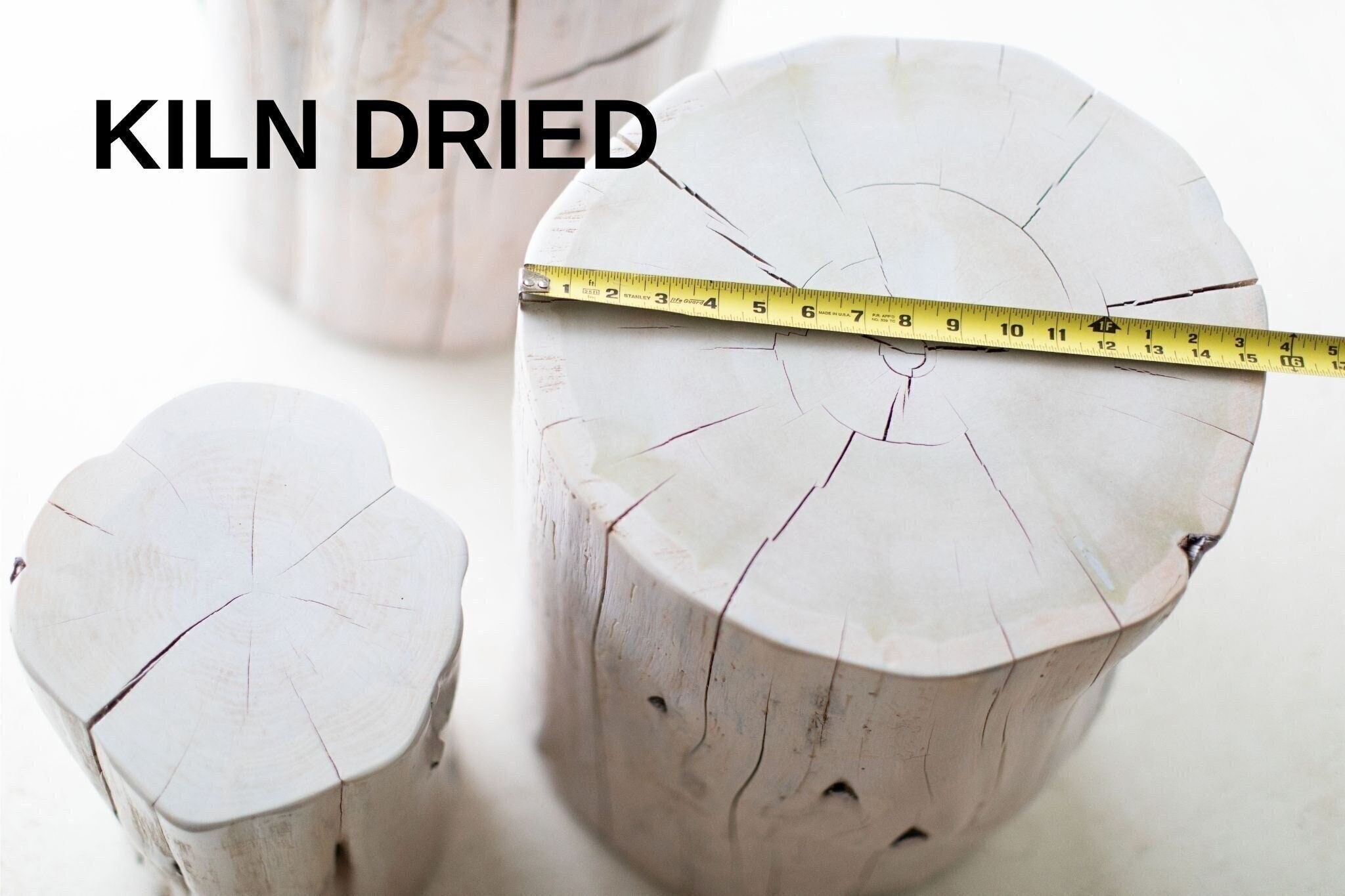 White stump side on sale table