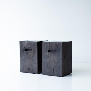 modern wood side table, image 1