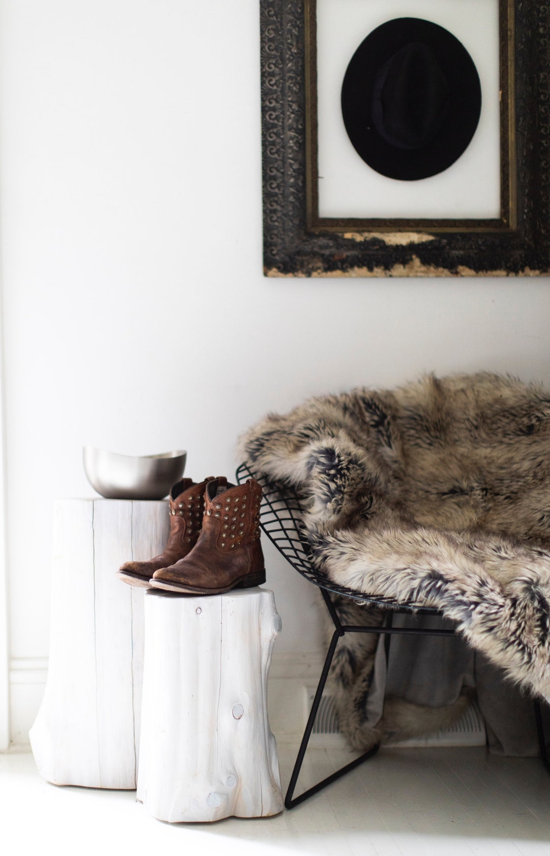 White Stump Side Table - Etsy