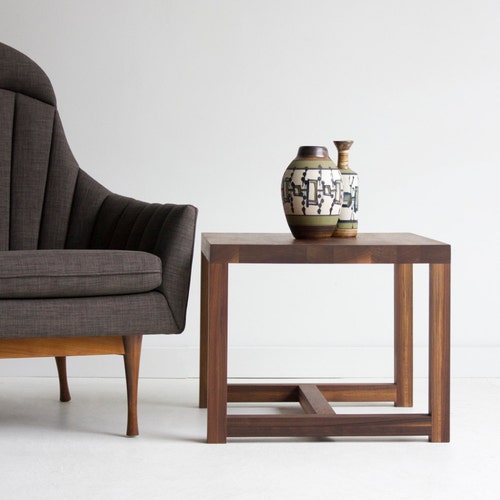 wood furniture,walnut side table,side table,end table, modern side table