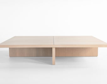 Bleached Oak Quadrant Coffee Table