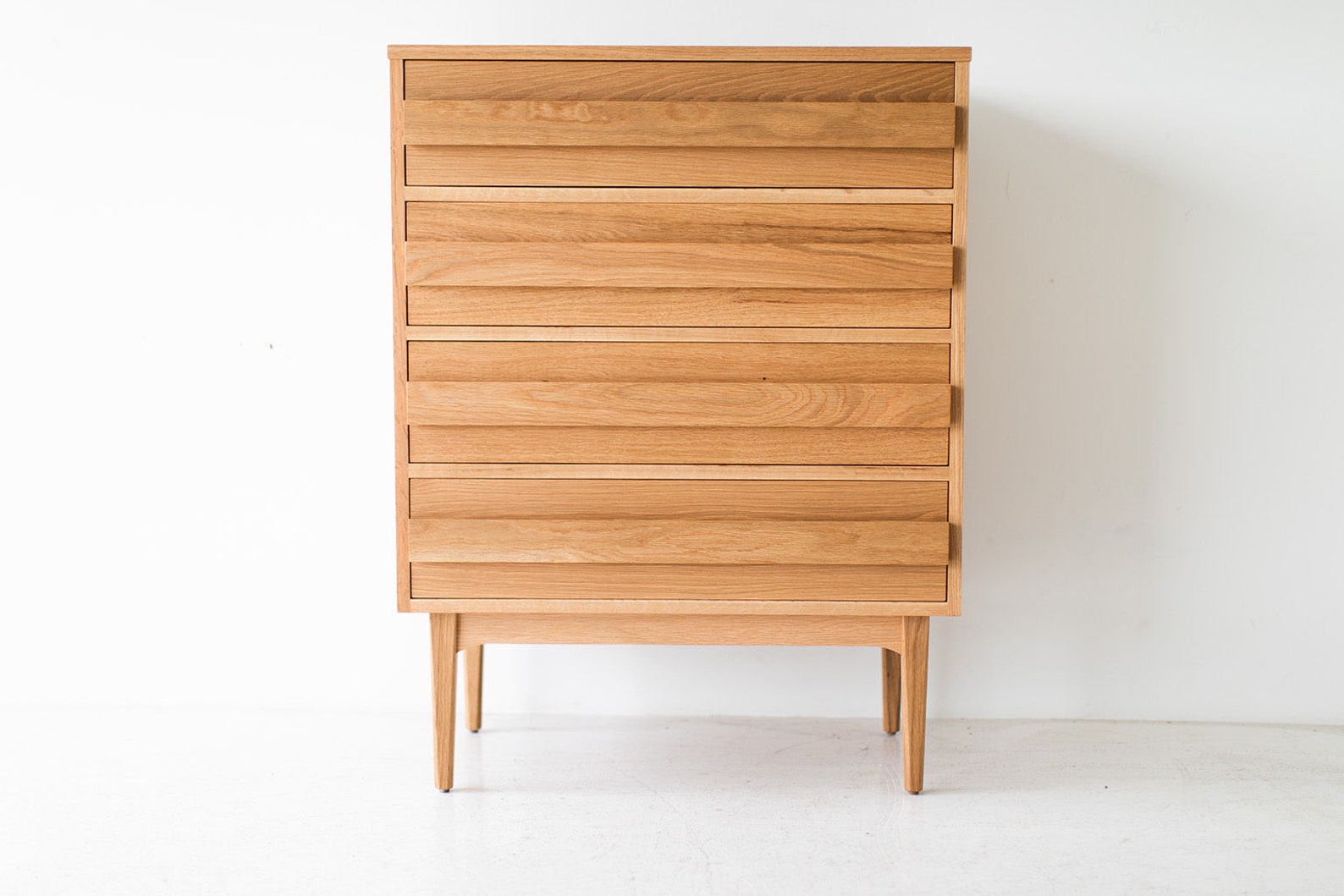 Mid Century Modern White Oak Dresser Etsy