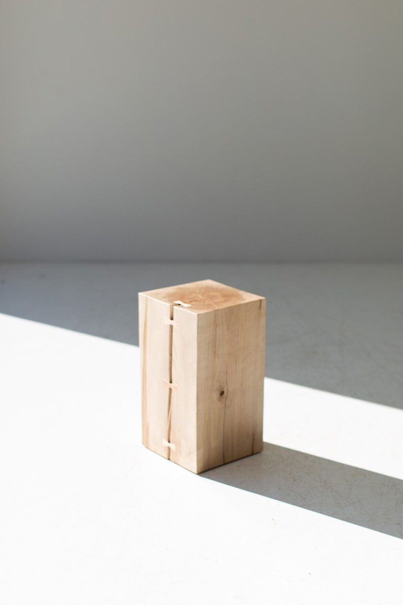 Wood Side Table with Bowties image 9